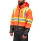 DuraDrive Men's Orange Hi-Vis Reflective Tape Rain Jacket