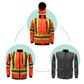 DuraDrive Men's Orange Basic 6-in-1 Hi-Vis Insulated Safety Traffic Winter Jacket