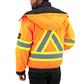 DuraDrive Men's Orange Basic 6-in-1 Hi-Vis Insulated Safety Traffic Winter Jacket