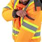 DuraDrive Men's Orange Basic 6-in-1 Hi-Vis Insulated Safety Traffic Winter Jacket