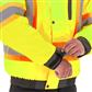 DuraDrive Men's Yellow Basic 6-in-1 Hi-Vis Insulated Safety Traffic Winter Jacket