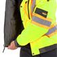 DuraDrive Men's Yellow Basic 6-in-1 Hi-Vis Insulated Safety Traffic Winter Jacket