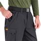 DuraDrive Men's Black Fleece Lined Double Knee Utility Work Pants