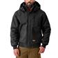 DuraDrive Men's Black Insulated Canvas Hooded Work Jacket