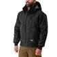 DuraDrive Men's Black Insulated Canvas Hooded Work Jacket