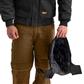 DuraDrive Men's Black Insulated Canvas Hooded Work Jacket