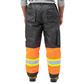 DuraDrive Men's Black and Orange Hi-Vis Waterproof Insulated Lined Work Pants