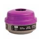 North 7581P100L Respirator Replacement Black and Magenta Organic Combination Gas and Vapor Cartridges with P100 Particulate Filter (2-Pack)