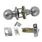 Canaropa V3X42BM-15M Satin Nickel Locking Privacy Door Knob Kit Tubular (13-Pieces)