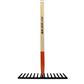 DuraDrive 60 in. 14-Tine Wood Handle Forged Steel Level Rake