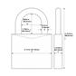 ABUS 83WP/53-300-KA5 2-1/4 in. Body x 1-7/64 in. Shackle Extreme Weather Hardened Steel Keyed Alike Padlock