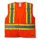 DuraDrive Men's Orange Hi-Vis Class 2 Level 2 Corn Mesh Tear-Away Safety Vest with Pockets