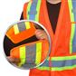 DuraDrive Men's Orange Hi-Vis Class 2 Level 2 Corn Mesh Tear-Away Safety Vest with Pockets