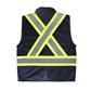 DuraDrive Men's Navy Hi-Vis Class 1 Level 2 Corn Mesh Tear-Away Safety Vest with Pockets