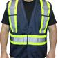 DuraDrive Men's Navy Hi-Vis Class 1 Level 2 Corn Mesh Tear-Away Safety Vest with Pockets