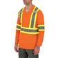 DuraDrive Men's Orange Hi-Vis Cooling Mesh Long Sleeve Safety T-Shirt