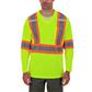 DuraDrive Men's Lime Yellow Hi-Vis Cooling Mesh Long Sleeve Safety T-Shirt