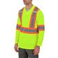 DuraDrive Men's Lime Yellow Hi-Vis Cooling Mesh Long Sleeve Safety T-Shirt