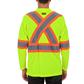 DuraDrive Men's Lime Yellow Hi-Vis Cooling Mesh Long Sleeve Safety T-Shirt