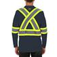 DuraDrive Navy Hi-Vis Cooling Mesh Long Sleeve Safety T-Shirt