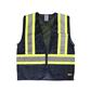 DuraDrive Men's Navy Foremans Hi-Vis Class 1 Level 2 Knitted Mesh Zipper Safety Vest with Pockets