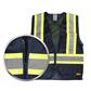 DuraDrive Men's Navy Foremans Hi-Vis Class 1 Level 2 Knitted Mesh Zipper Safety Vest with Pockets