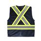 DuraDrive Men's Navy Foremans Hi-Vis Class 1 Level 2 Knitted Mesh Zipper Safety Vest with Pockets