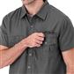 DuraDrive Men's Dark Grey Short Sleeve Ripstop Work Shirt