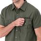 DuraDrive Men's Moss Green Ripstop Short Sleeve Button Work Shirt