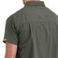 DuraDrive Men's Moss Green Ripstop Short Sleeve Button Work Shirt