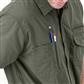 DuraDrive Men's Moss Green Ripstop Short Sleeve Button Work Shirt