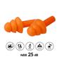 DuraDrive Orange Reusable Uncorded Triple-Flange Silicone Earplug with 25 dB NRR (200-Pair)