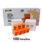 DuraDrive Orange Reusable Corded Triple-Flange Silicone Earplug with 25 dB NRR (100-Pair)