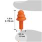 DuraDrive Orange Reusable Corded Triple-Flange Silicone Earplug with 25 dB NRR (100-Pair)