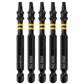 DuraDrive #2 x 3-1/2 in. Black Phosphate Coated Square Head Impact Driver Bit (5-Piece)