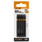 DuraDrive #2 x 3-1/2 in. Black Phosphate Coated Square Head Impact Driver Bit (5-Piece)