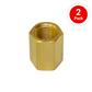 DuraDrive P532 3/8 in. Female x 1/4 in. Female Brass Coupler Air Hose Fitting (2-Pack)