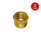 DuraDrive P452 3/8 in. Male x 1/4 in. Female Brass Pipe Bushing Coupler Air Hose Fitting (2-Pack)