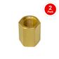 DuraDrive P522 1/4 in. Female x 1/4 in. Brass Coupler Air Hose Fitting (2-Pack)