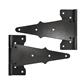 Nuvo Iron TH8BLK/B 8 in. Black Galvanized Metal Wooden Fence and Gate Tee Hinge