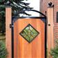 Nuvo Iron ACW54 15 in. x 15 in. Decorative Square/Diamond Black Cast Aluminum Wooden Fence and Gate Insert