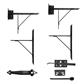 Nuvo Iron HGCBHK01 Heavy-Duty Black Metal Wooden Gates and Doors Corner Frame Brace Kit