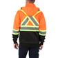 DuraDrive Men's Orange and Black Hi-Vis Class 2 Level 2 Hoodie with Detachable Hood