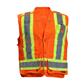 DuraDrive Men's High-Visibility CSA Class-2 Level-2 15-Pocket Surveyor's 5-Point Tear-Away Safety Vest