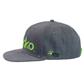 Gekko Dark Heather Grey Flat Brim Cap with Snap-Back Closure
