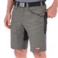 DuraDrive Men's LIBERATOR Grey and Black Stretch Work Shorts with Zipper Pocket