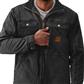 DuraDrive Men's SONI Black Vintage Lined Utility Jacket