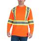 DuraDrive Men's Orange Hi-Vis Long Sleeve Cooling Safety T-Shirt