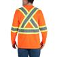 DuraDrive Men's Orange Hi-Vis Long Sleeve Cooling Safety T-Shirt