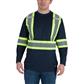 DuraDrive Men's Navy Hi-Vis Long Sleeve Cooling Safety T-Shirt